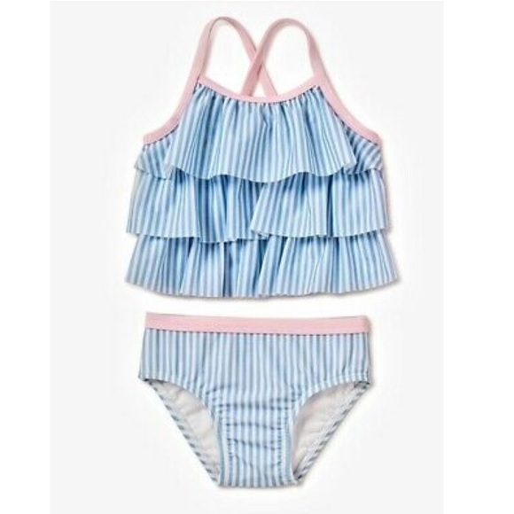 Swimsuit Baby Girls Stripes 2 Piece Bikini Set - Picture 1 of 3